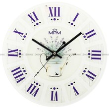 Szklany Zegar ścienny MPM Provence E09.4376 - 30 cm