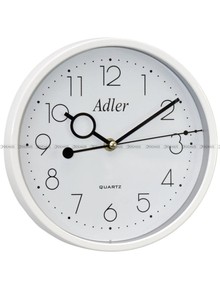 Zegar ścienny Adler MA17-WHITE - 23 cm - płynąca wskazówka