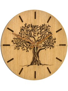 Zegar ścienny Demus Drzewko Szczęścia Dąb - 36 cm