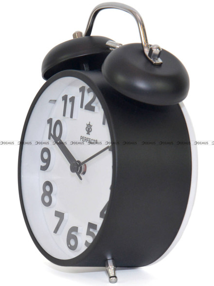Budzik Perfect TBD-11502-Black - 11,5x16 cm - Mechaniczne budzenie