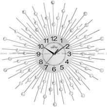 Duży Zegar ścienny z kryształkami MPM Noore - A - E04.4497.70 - 60 cm
