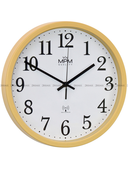 Zegar ścienny MPM Radio Clermont E01.4503.50 - 31 cm - Sterowany radiem