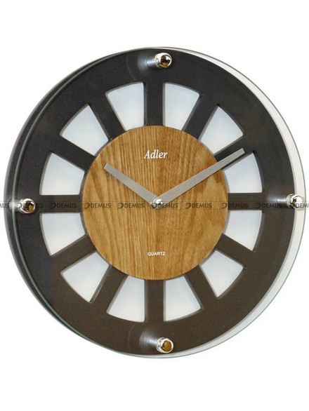 Zegar ścienny Adler 21158-ANTRACYT-OAK