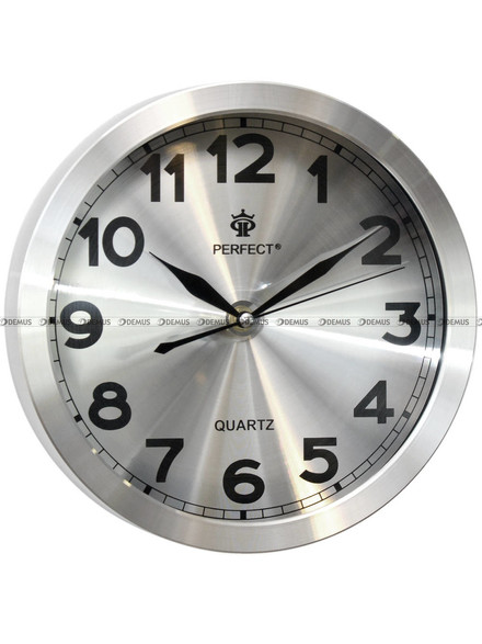 Zegar ścienny Perfect PW191-1700-1-Silver aluminiowy 25 cm