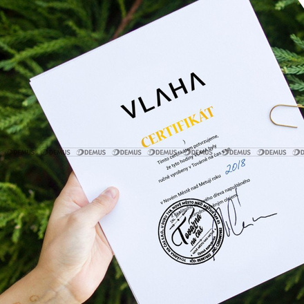 Zegar ścienny Vlaha VCT1010 - Z litego drewna dębowego - 33 cm