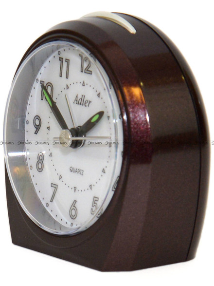 Budzik z płynąca wskazówką Adler 40155-BR - 8x8 cm