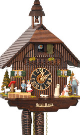 Zegar wiszący z kukułką Hönes K1288 - 1-dobowy - 22x32 cm