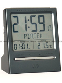 Budzik cyfrowy sterowany radiowo JVD RB9299.2 dzień tygodnia po polsku