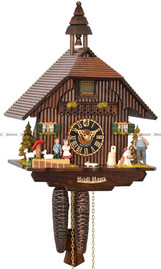 Zegar wiszący z kukułką Hönes K1288 - 1-dobowy - 22x32 cm