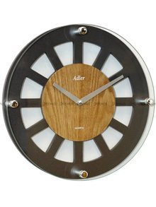 Zegar ścienny Adler 21158-ANTRACYT-OAK