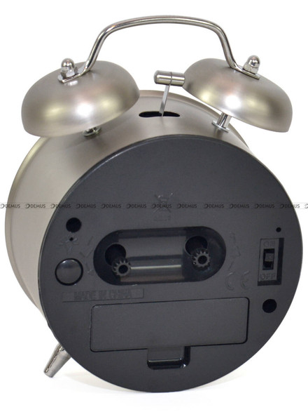 Budzik Perfect TB-09805-02-Silver-Black - 10x14 cm - Mechaniczne budzenie