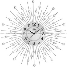 Duży Zegar ścienny z kryształkami MPM Noore - A - E04.4497.70 - 60 cm