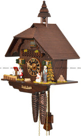 Zegar wiszący z kukułką Hönes K1288 - 1-dobowy - 22x32 cm