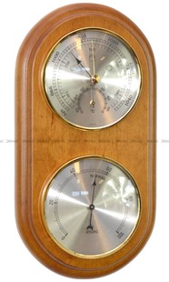 Barometr Termometr Higrometr w drewnianej obudowie, jasny orzech TFA OWAL2D-N-BTH-09-BWA2 - 14x26 cm