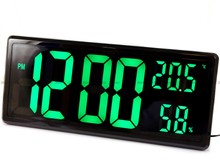 Zegar cyfrowy z termometrem i higrometrem JVD DH308.2  - 36x16 cm
