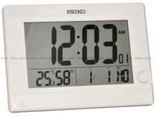 Zegar cyfrowy z termometrem i higrometrem Seiko QHL089W - 21x15 cm