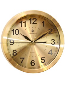 Zegar ścienny Perfect PW191-1700-3-Gold aluminiowy 25 cm