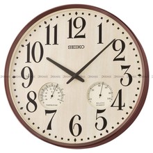 Zegar ścienny Seiko z termometrem i higrometrem QXA783B - 42 cm