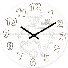 Zegar ścienny dla dzieci MPM Ongre E01.4176 30 cm - kredki woskowe w zestawie