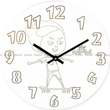Zegar ścienny dla dzieci MPM Tayde E01.4177 30 cm - kredki woskowe w zestawie