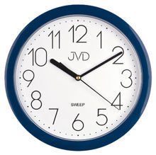Zegar ścienny plastikowy niebieska obudowa biała tarcza czarne cyfry HP612.17 - 25 cm