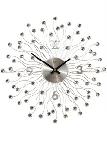 Zegar ścienny z kryształkami JVD HT116.1 - 49 cm