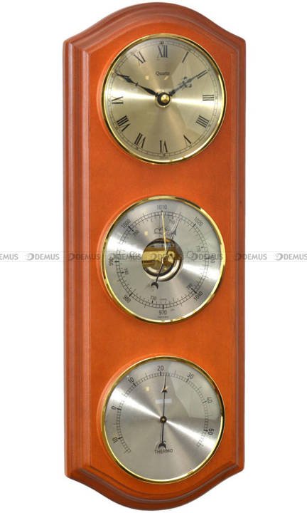 Barometr Termometr Zegar TFA RobertZegar-N-07-CH2 w drewnianej obudowie