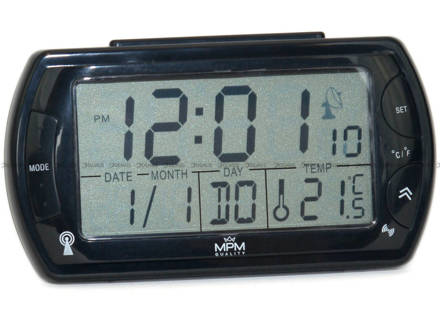 Budzik cyfrowy z termometrem, sterowany radiowo MPM C02.2764.90