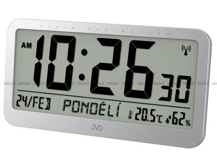 Zegar cyfrowy sterowany radiowo JVD RB9359.2 - polskie nazwy dni tygodnia - 43x22 cm
