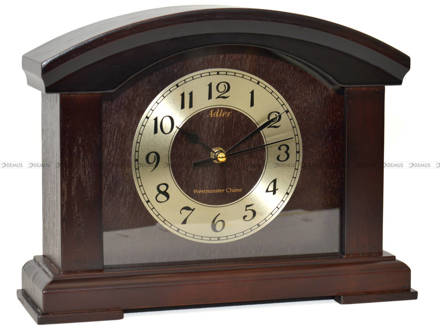 Zegar kominkowy Adler 22086-W2 drewniany, orzech, z kurantem - 28x21 cm