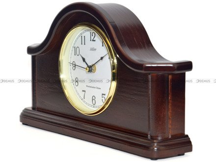 Zegar kominkowy Adler 22129-WA stołowy w odcieniu orzech, z kurantem - 20x35 cm