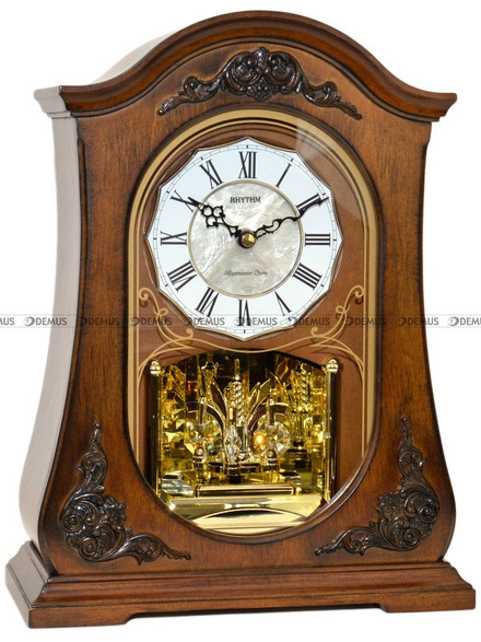 Zegar kominkowy Rhythm CRH165NR06 z 16 melodiami i regulacją głośności - 27x35 cm