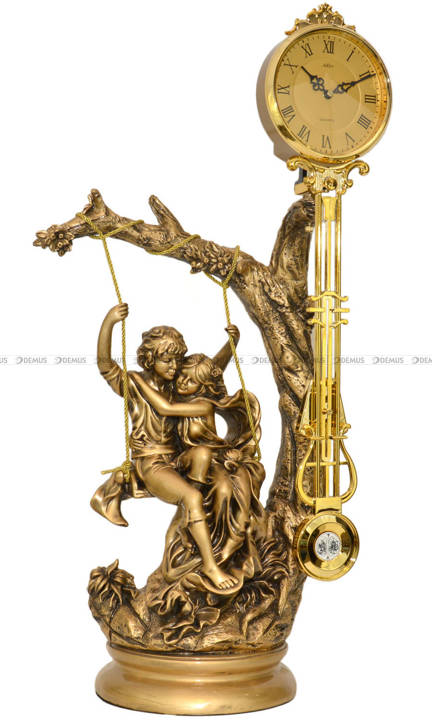 Zegar kominkowy figurka - Adler 80081G-R - 34x74 cm
