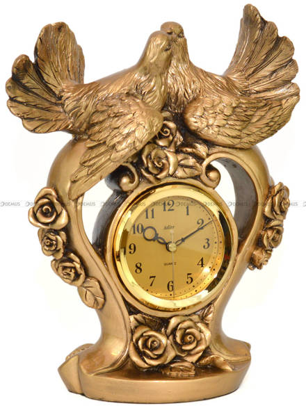 Zegar kominkowy figurka Gołębie - Adler 80140G-A - 25x32 cm