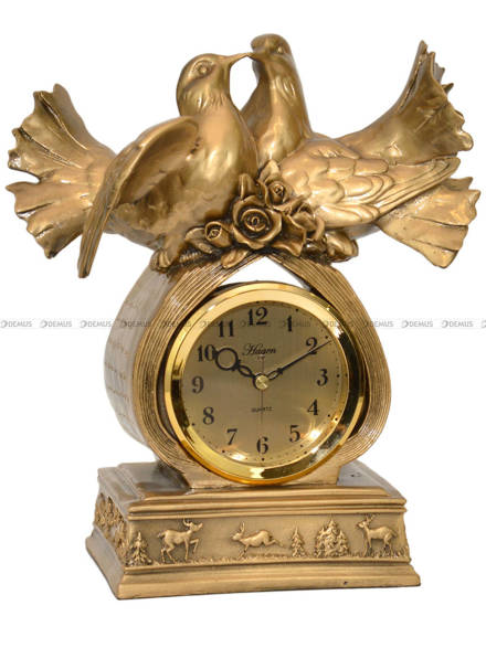 Zegar kominkowy figurka gołębie - Hagen TK5010 - 26x29 cm