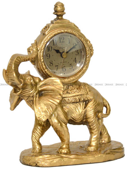 Zegar kominkowy figurka słoń - Hagen TK3526 - 20x23 cm