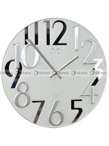 Zegar ścienny JVD HT101.1 szklany biały