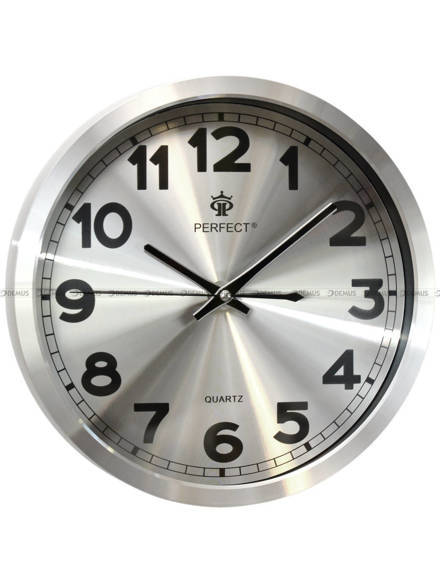 Zegar ścienny Perfect PW192-1700-2-Silver aluminiowy 30 cm