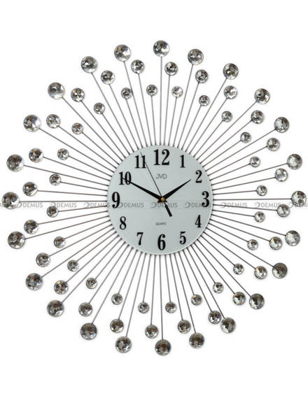 Zegar ścienny metalowy z akrylowymi kryształkami HJ23.1