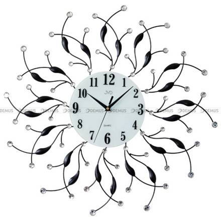 Zegar ścienny metalowy z akrylowymi kryształkami JVD HJ97 - 57 cm