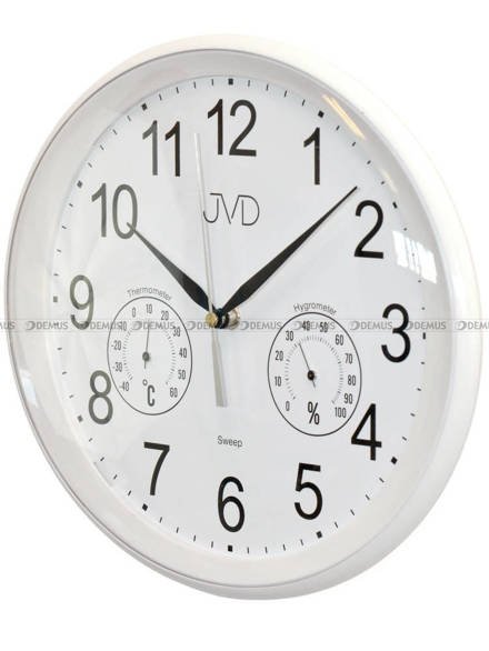 Zegar ścienny plastikowy z termometrem i higrometrem HTP64.1 - 31x27 cm