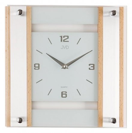 Zegar ścienny szklano-drewniany N20118.68