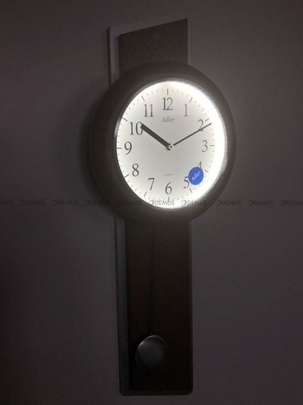 Zegar wiszący z podświetleniem LED Adler 20246-OAK