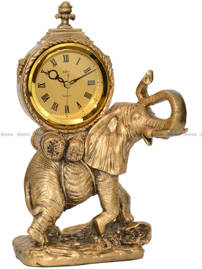 Zegar kominkowy figurka słoń - Adler 80075G-R - 20x32 cm