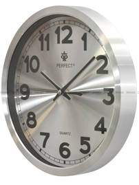 Zegar ścienny Perfect PW192-1700-2-Silver aluminiowy 30 cm