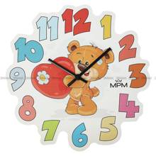 Zegar ścienny dla dzieci MPM Bear E07M.4264.00 - 32 cm